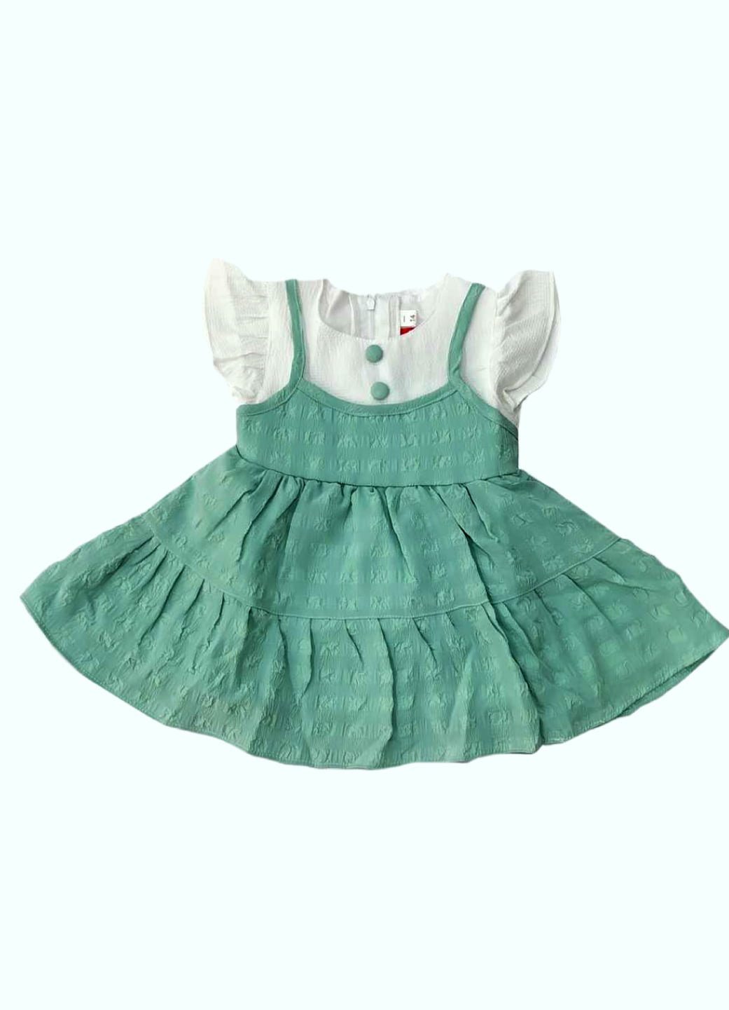 Frocks WhiGreen 40087