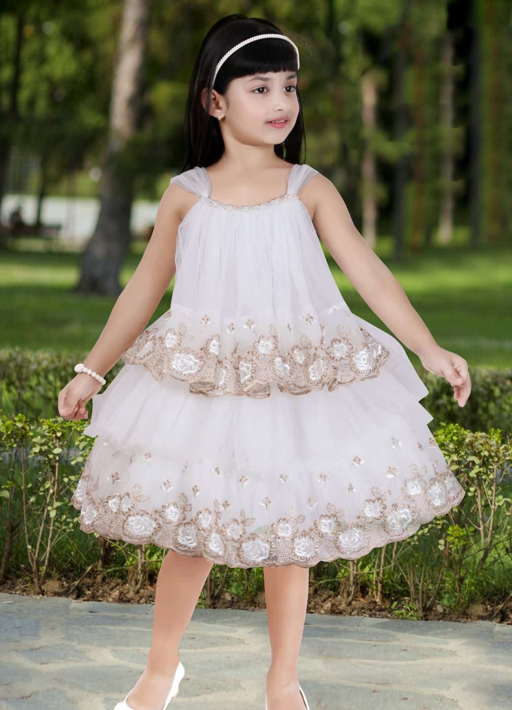 FarWhite Party Frock