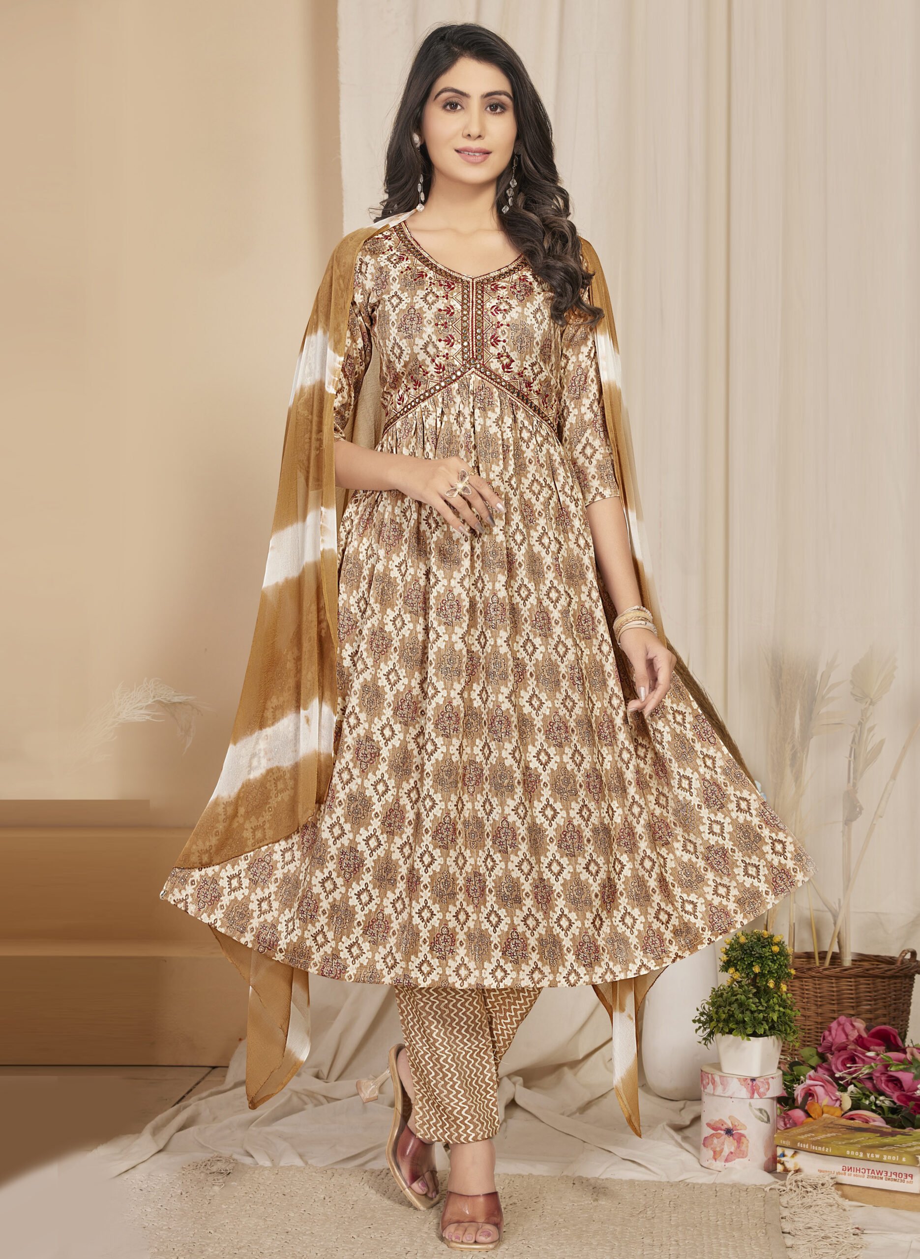 ALIA KurtiPant Set Mustard