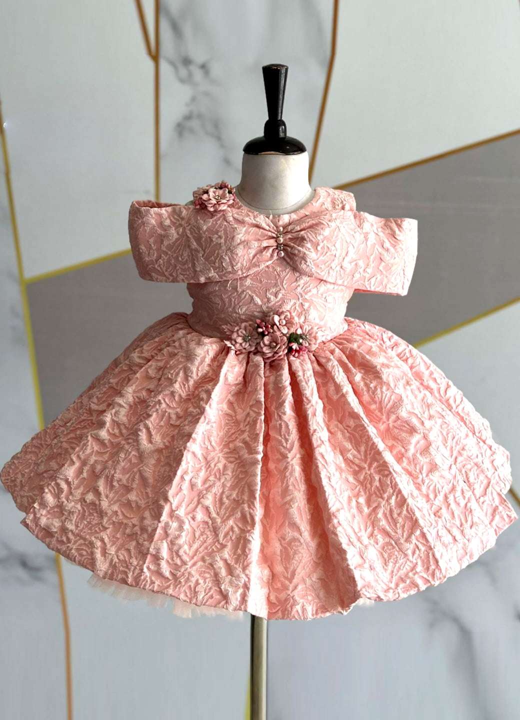 Beti 2873 Peach Frock