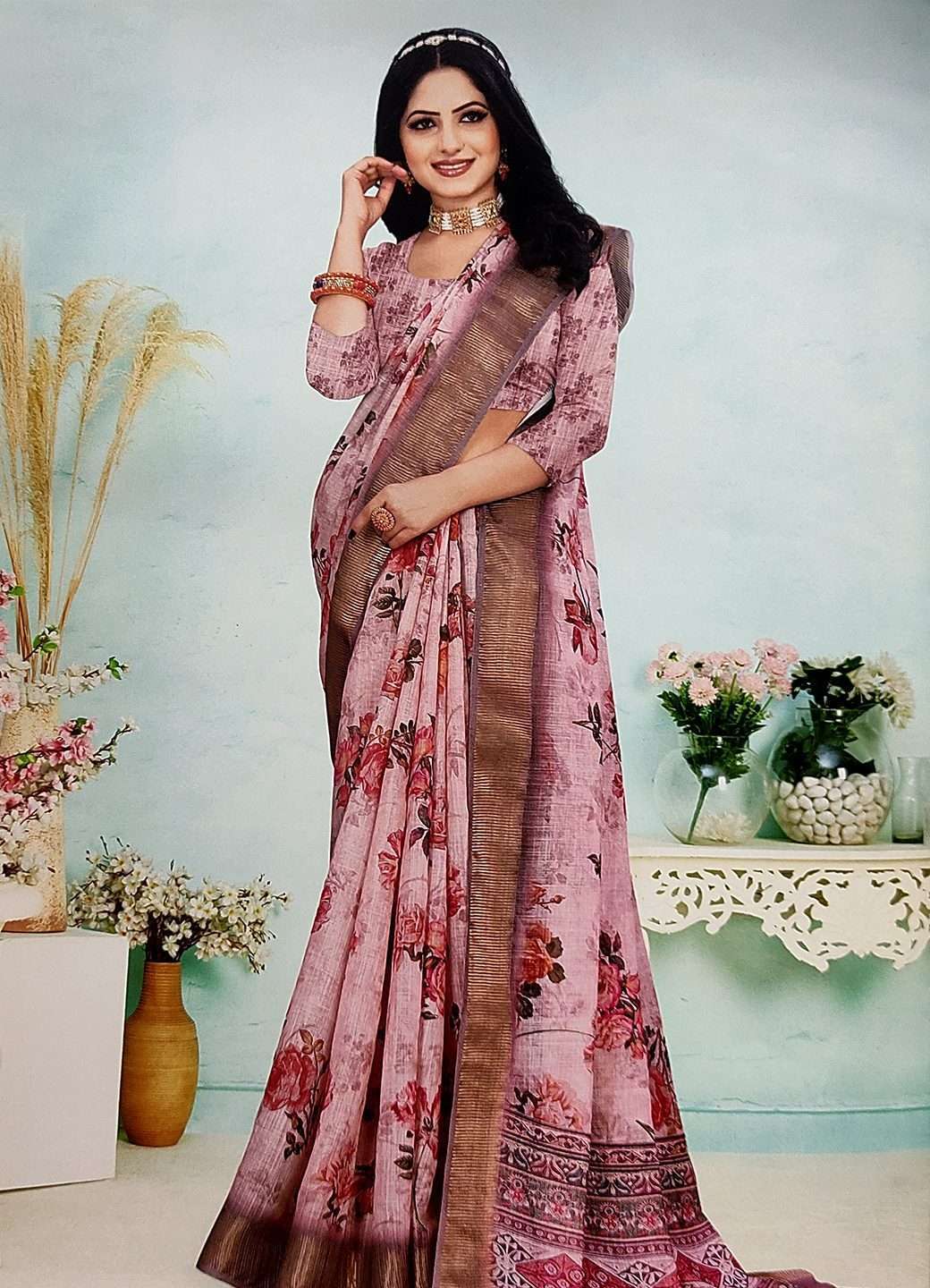 women saree multi colour