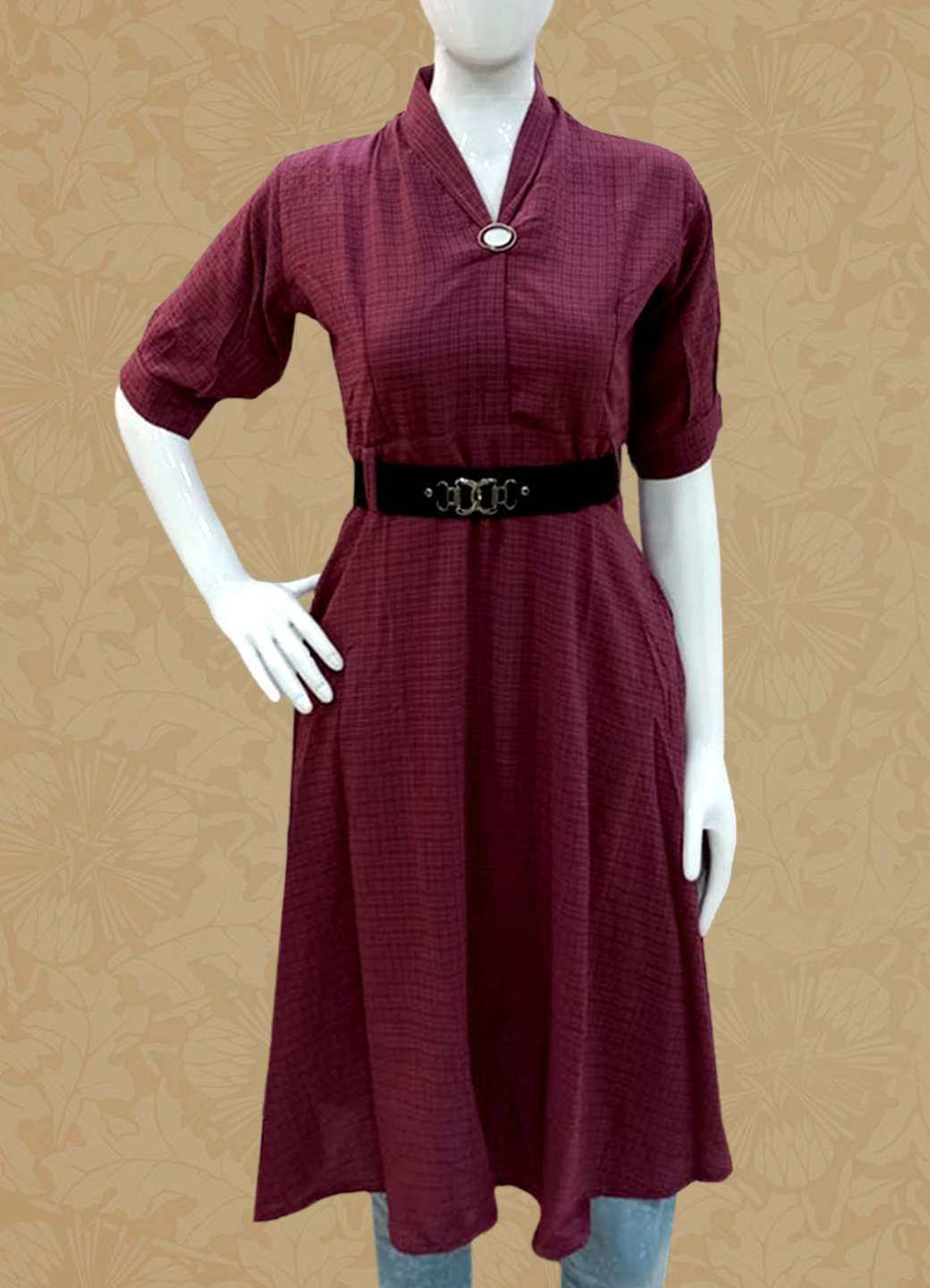 Women Short Top Marron