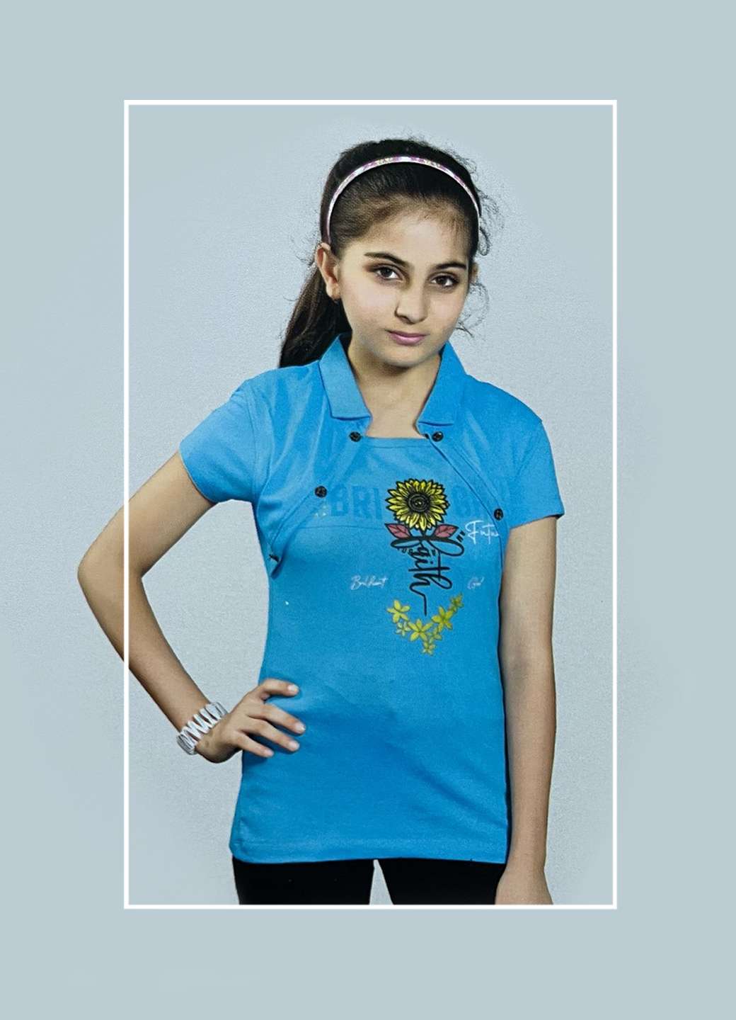 Girls t-shirt with overcoat 10