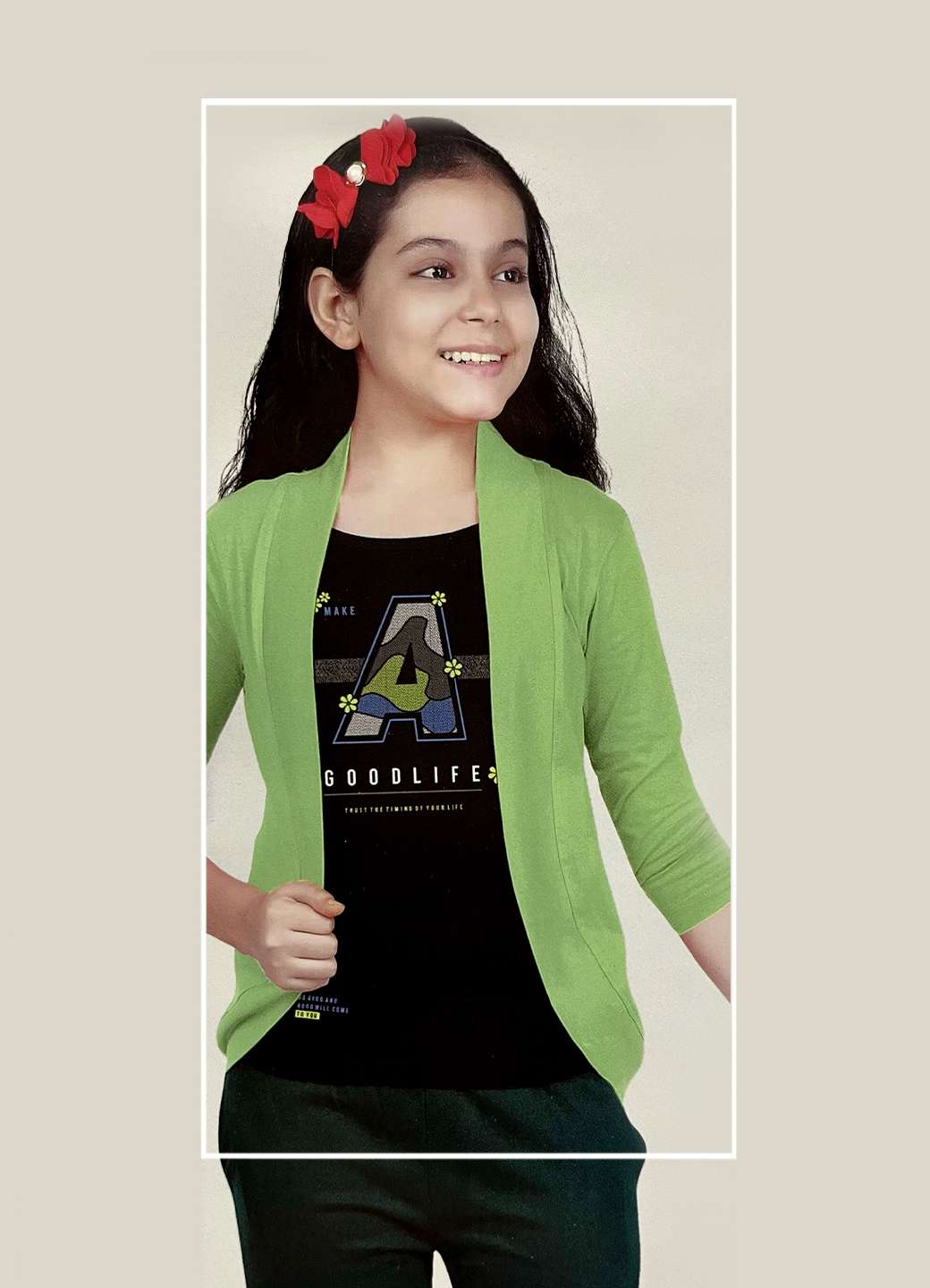 Girls t-shirt with overcoat 18