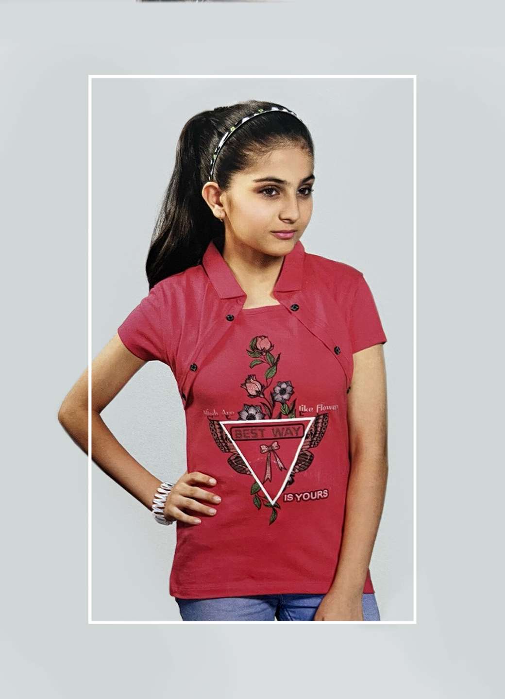 Girls t-shirt with overcoat 8