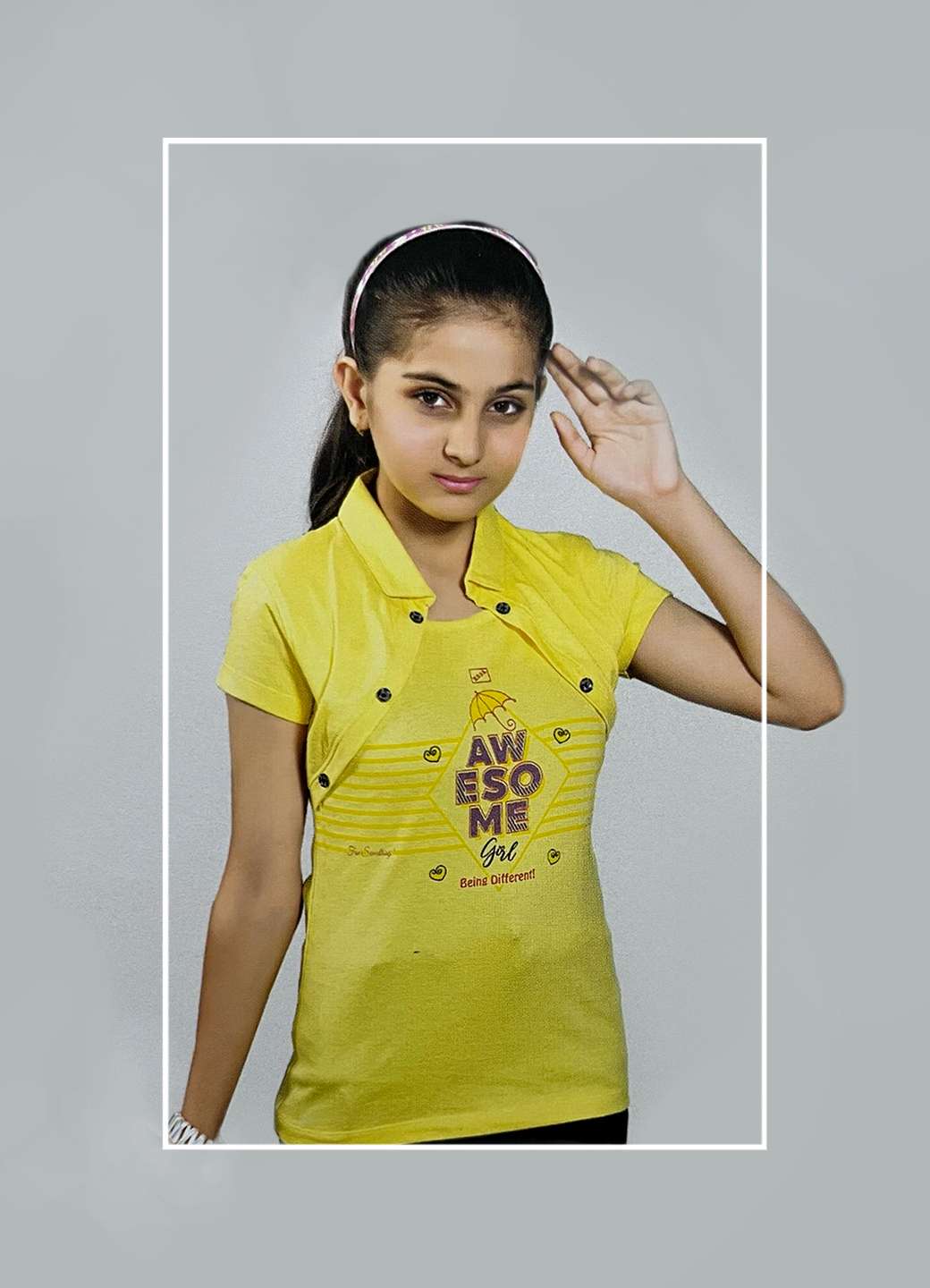Girls t-shirt with overcoat 9