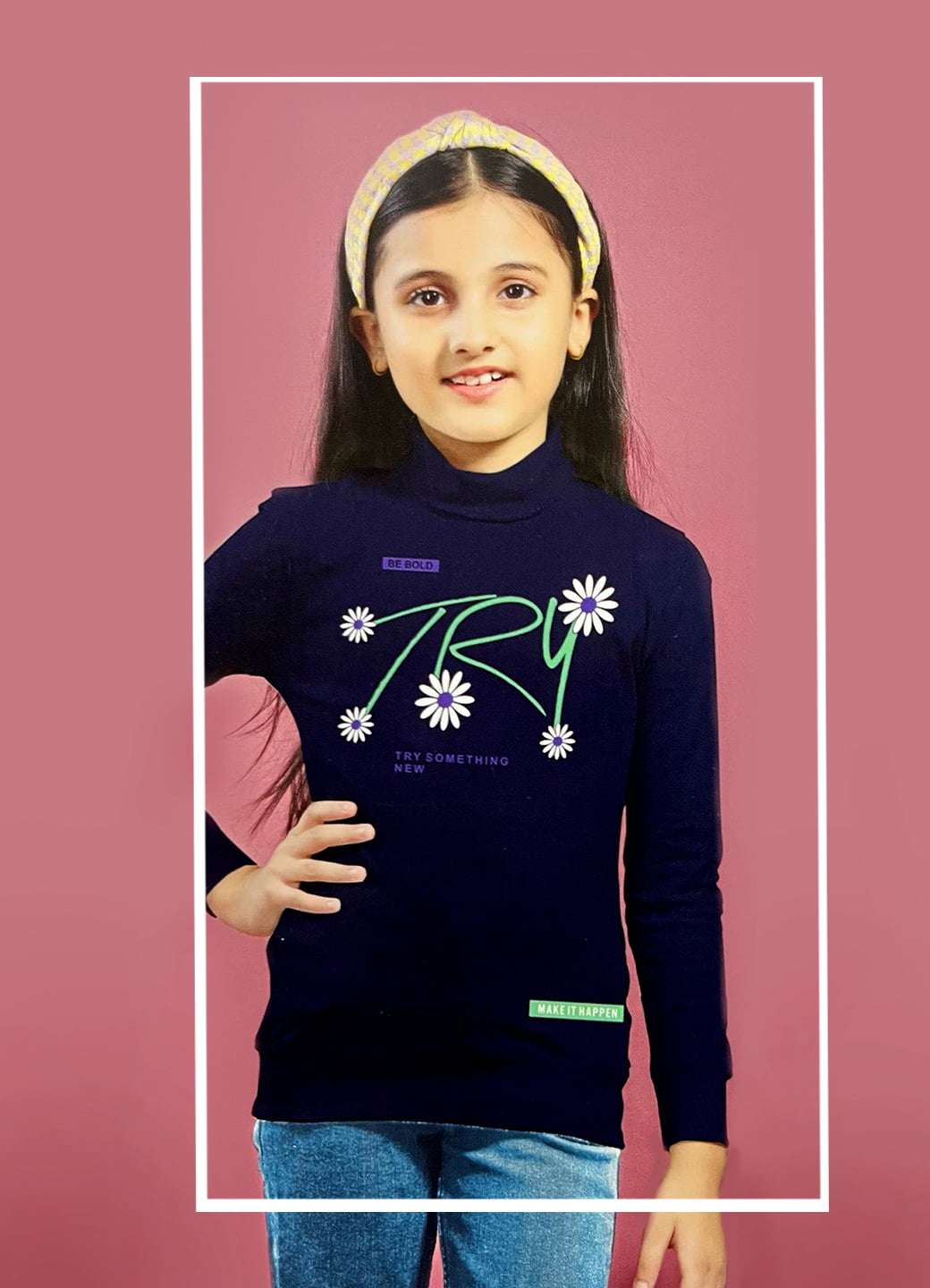 Girls high neck t-shirt 3