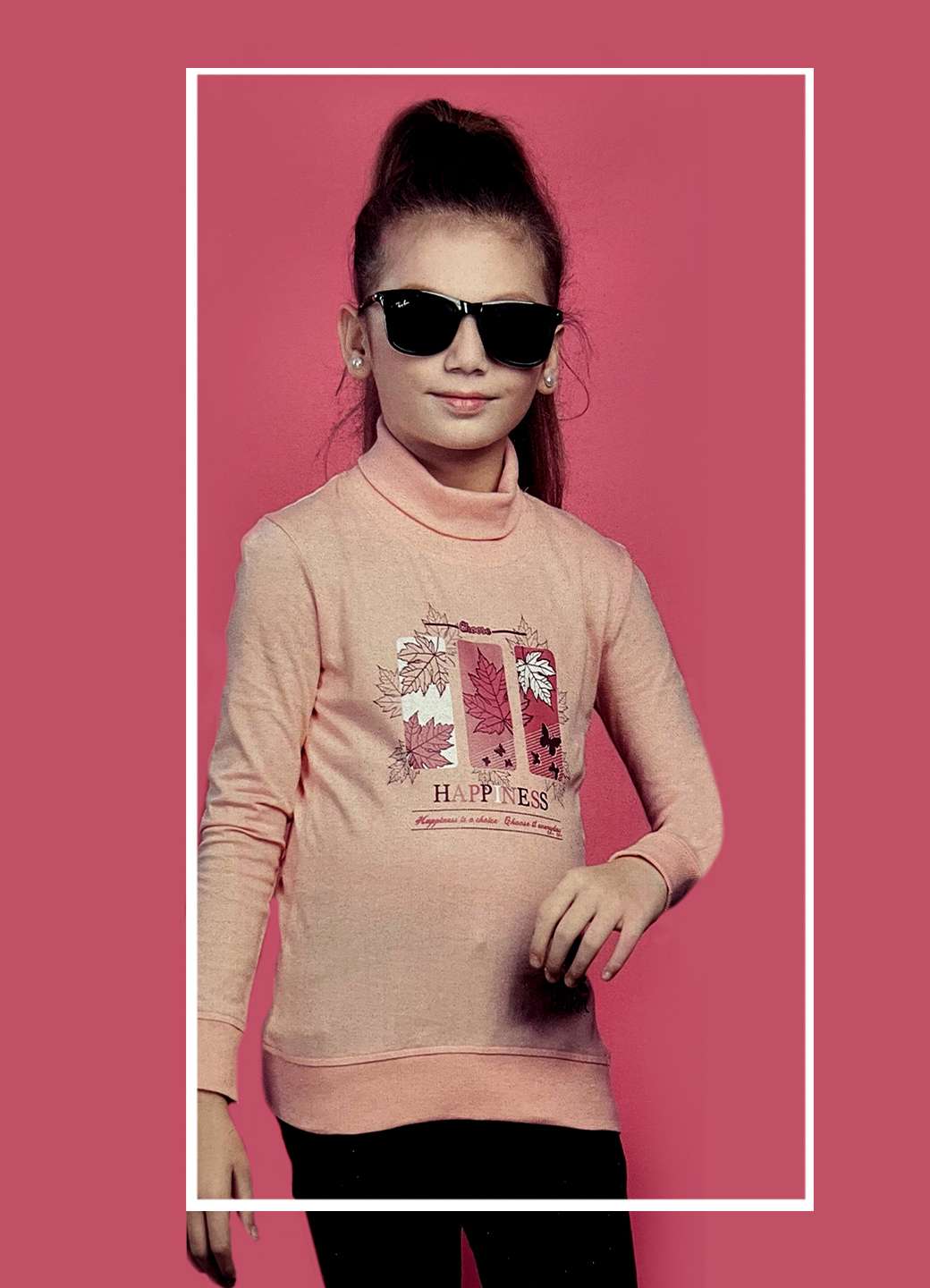 Girls high neck t-shirt 9